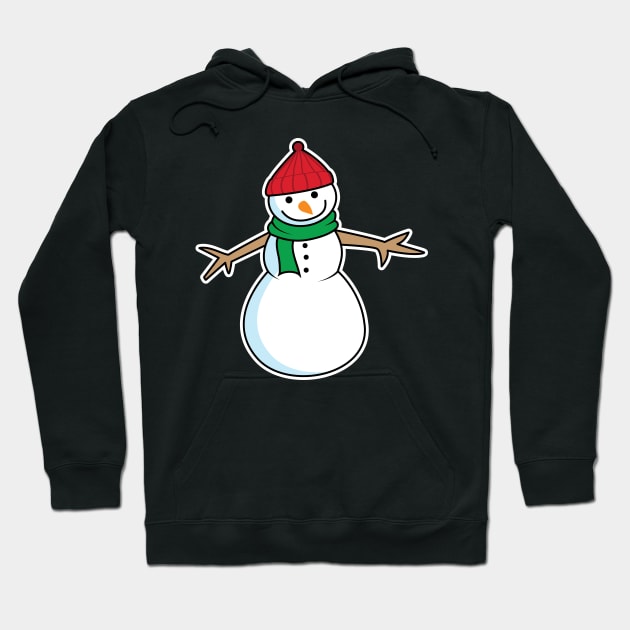 'Christmas Cute Snowman' Funny Snowman Christmas Hoodie by ourwackyhome